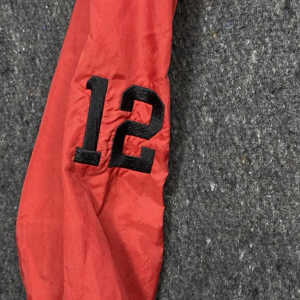 Rawlings Baseball Collegiate #12‎ V-Neck Warmup Jacket Sz L Slash Pockets - Picture 2 of 8